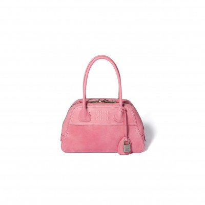 MIU MIU VIVANT NAPPA SOFT LEATHER HANDBAG 5BB200 (28*17*9.5cm)